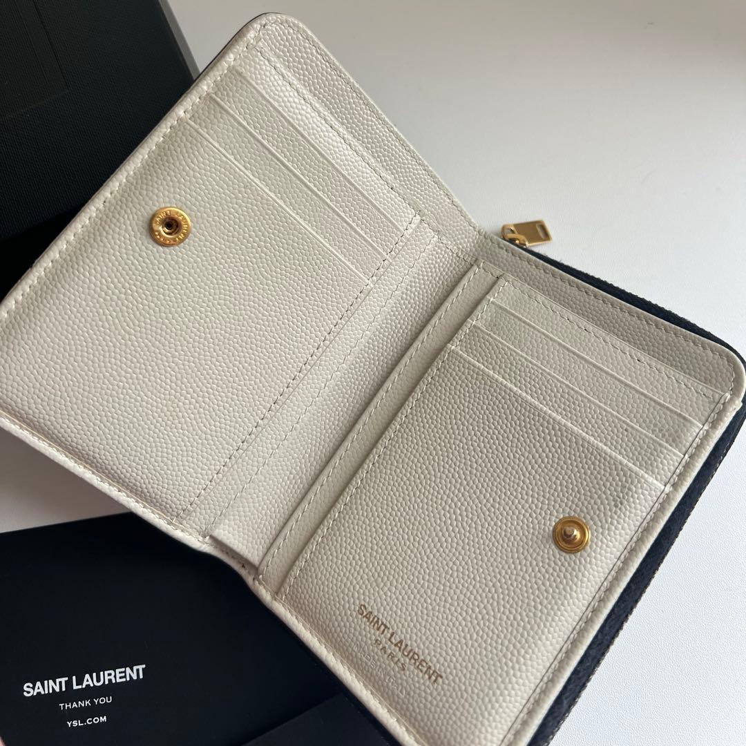 88 極上美品 SAINTLAURENT イヴサンローラン 2つ折り財布