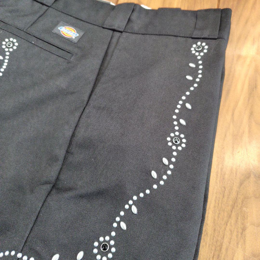 黒ディッキーズ874スタッズカスタム■W34×L30キムタク木村拓哉HTC