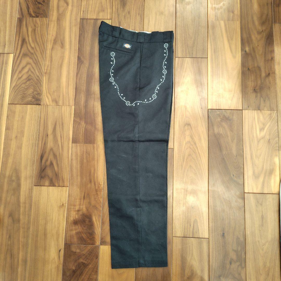 黒ディッキーズ874スタッズカスタム■W34×L30キムタク木村拓哉HTC