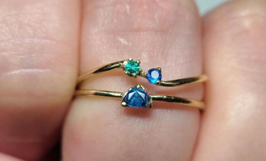 じゅんさくら★アウイナイト&パライバトルマリン、ラズライト★リングオーダー