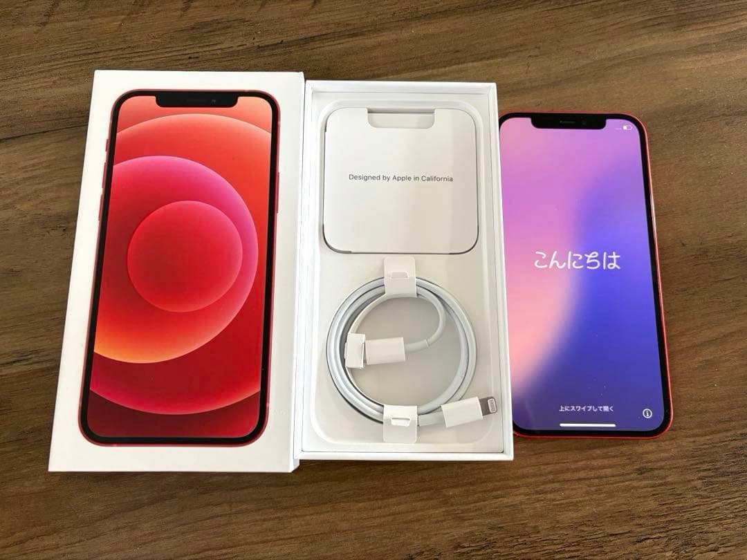 iPhone12 64GB 赤　バッテリー80% SIMフリー 初期化済み