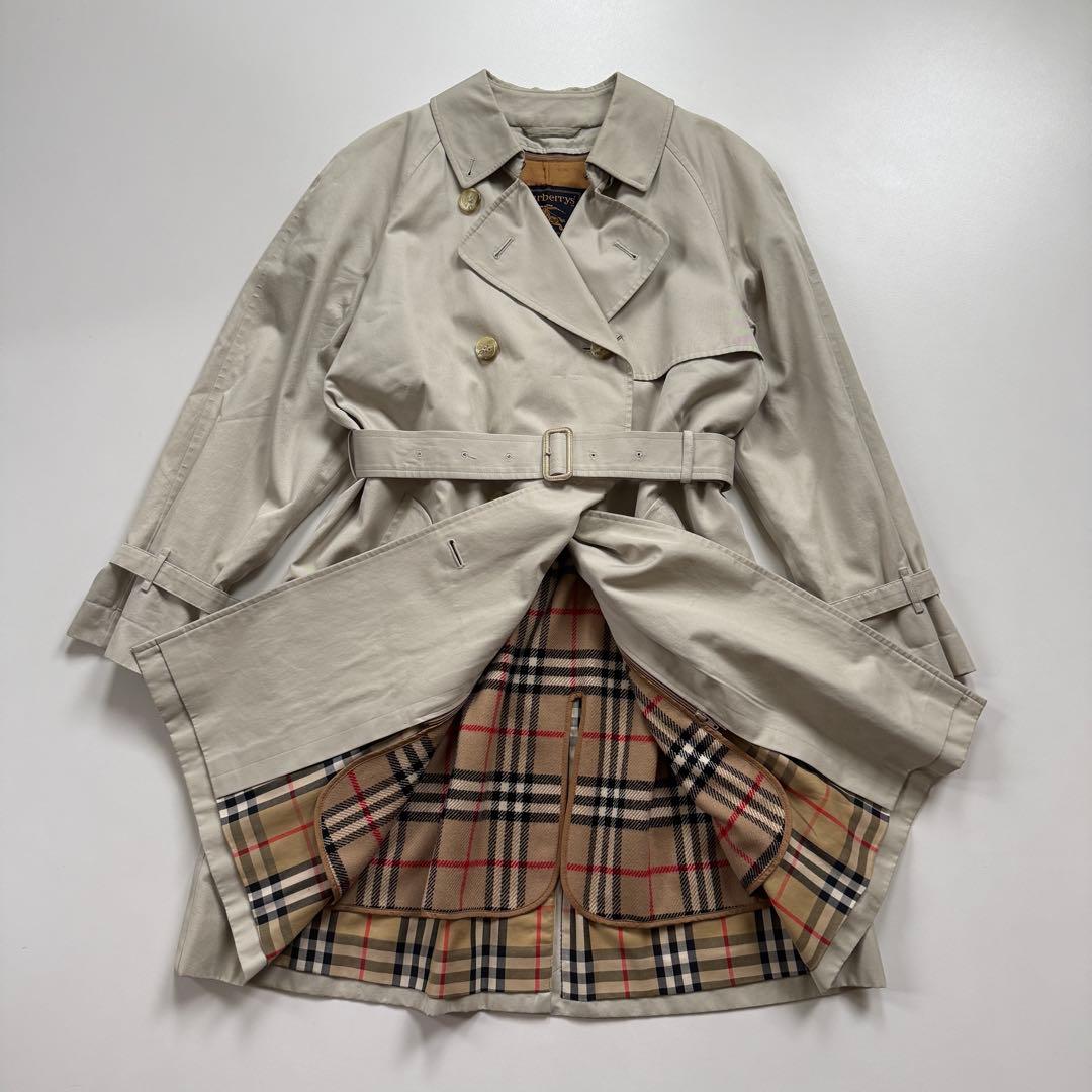 バーバリー トレンチコート ロング丈 ライナー付 ライトベージュ ベルト付き