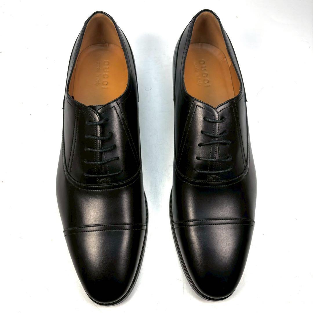 GUCCI グッチ　ビジネスシューズ　革靴　レザー　12 ヒールロゴ