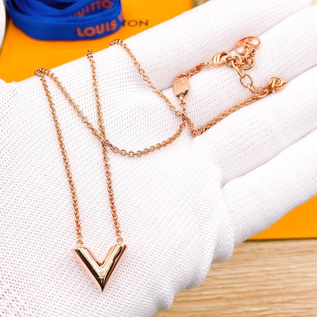 ◇ルイヴィトン◇ M80137 エセンシャルV ネックレス PG LE0241