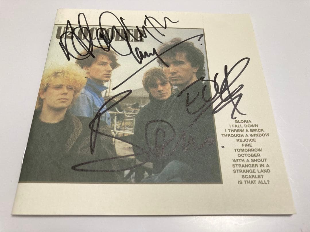 レアu2直筆サインCDoctorber bono edge Larry adam