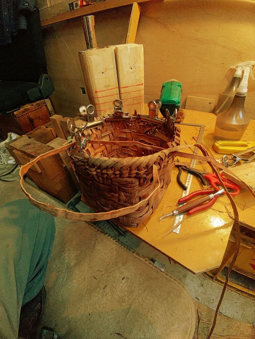 an。信州安曇野の山葡萄かごバック。里山手仕事。