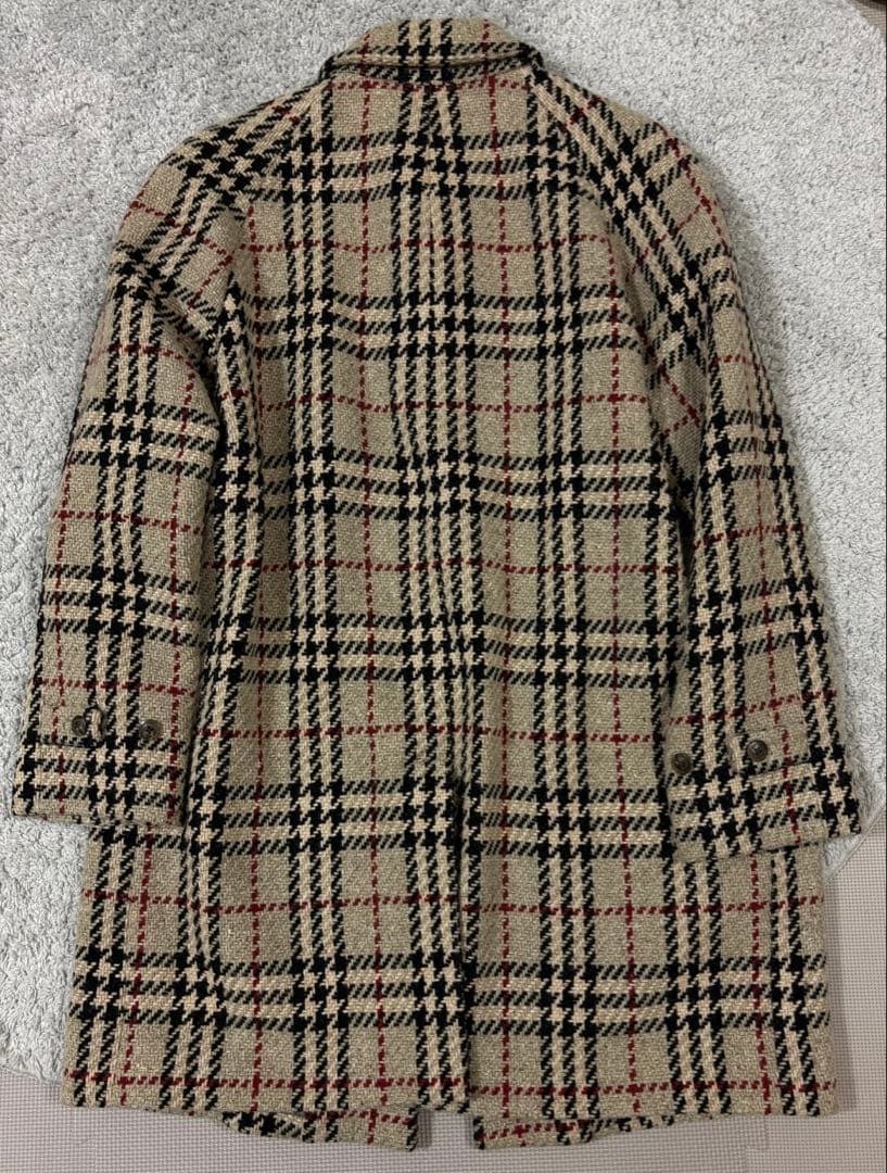 BURBERRY LONDON アンゴラ混 ツイード ノバチェック コート