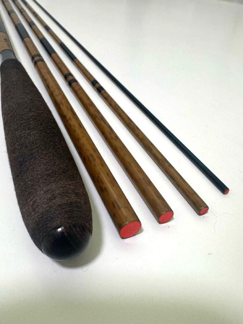 傷ありSHIMANOシマノ 朱紋峰 嵐水 15尺 へら釣竿