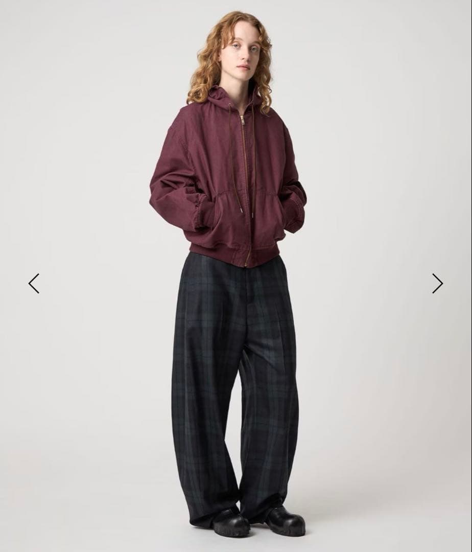 ＜6(ROKU)＞チェック カーブ パンツ