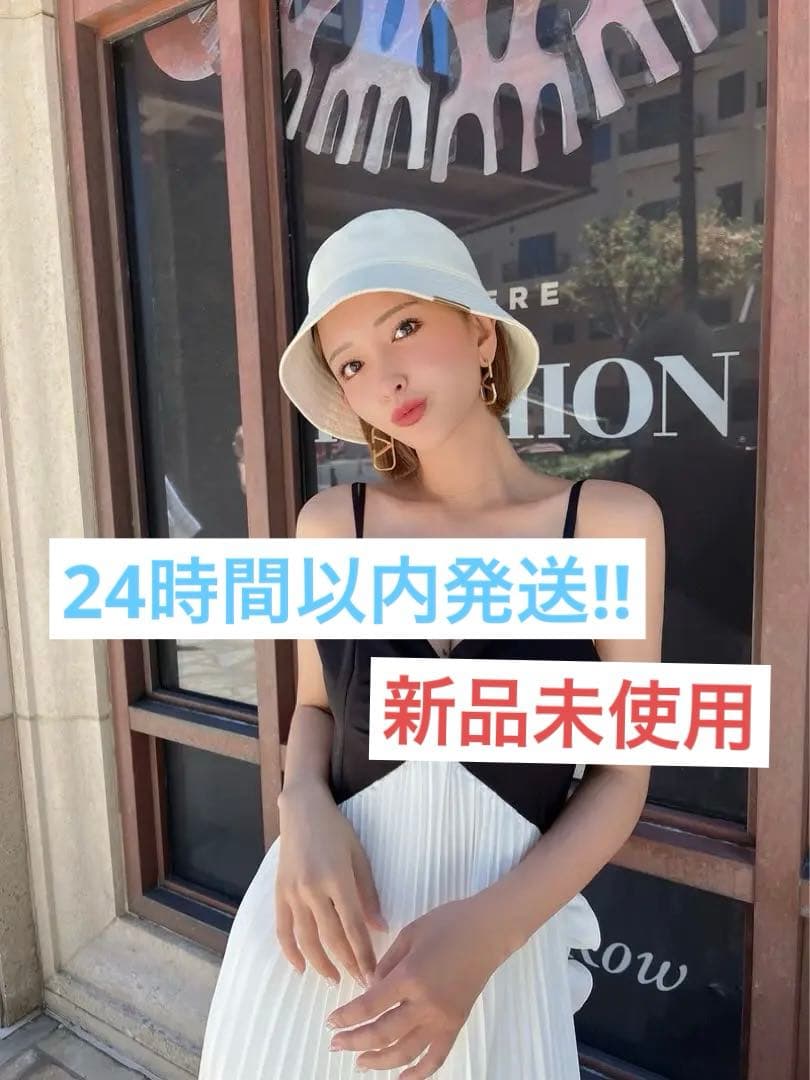 【24時間以内発送❗️】しいちゃん　遮光バケットハット　ホワイト　バケハ