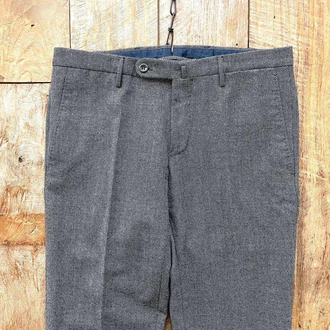 【極美品】INCOTEX SUPER100'S ウール スラックス パンツ 44