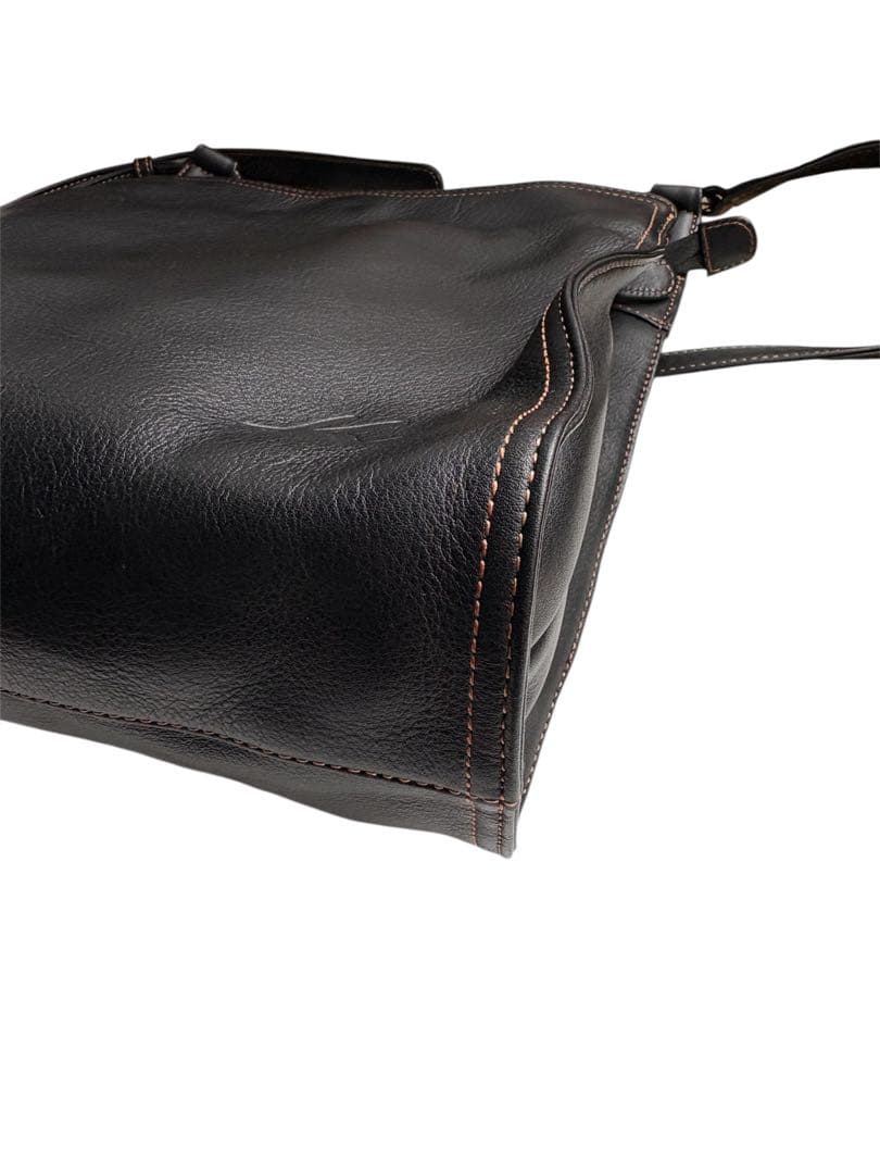 ✨極美品✨Kitamura キタムラ 本革 レザーショルダーブラック黒　スクエア