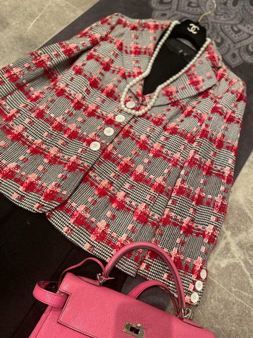 春服　RENA LANGE 華やぐ立体ツイードジャケット 卒業式　入学式