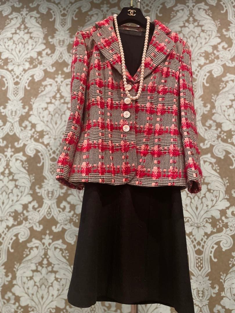 春服　RENA LANGE 華やぐ立体ツイードジャケット 卒業式　入学式