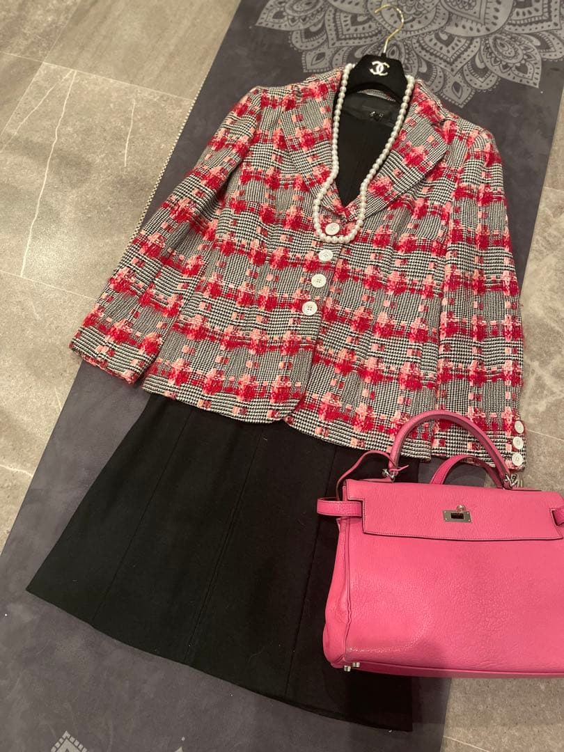 春服　RENA LANGE 華やぐ立体ツイードジャケット 卒業式　入学式