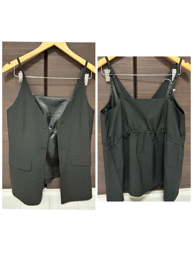 ameri 3WAY PIN TUCK LAYERED VEST2点SET❣️