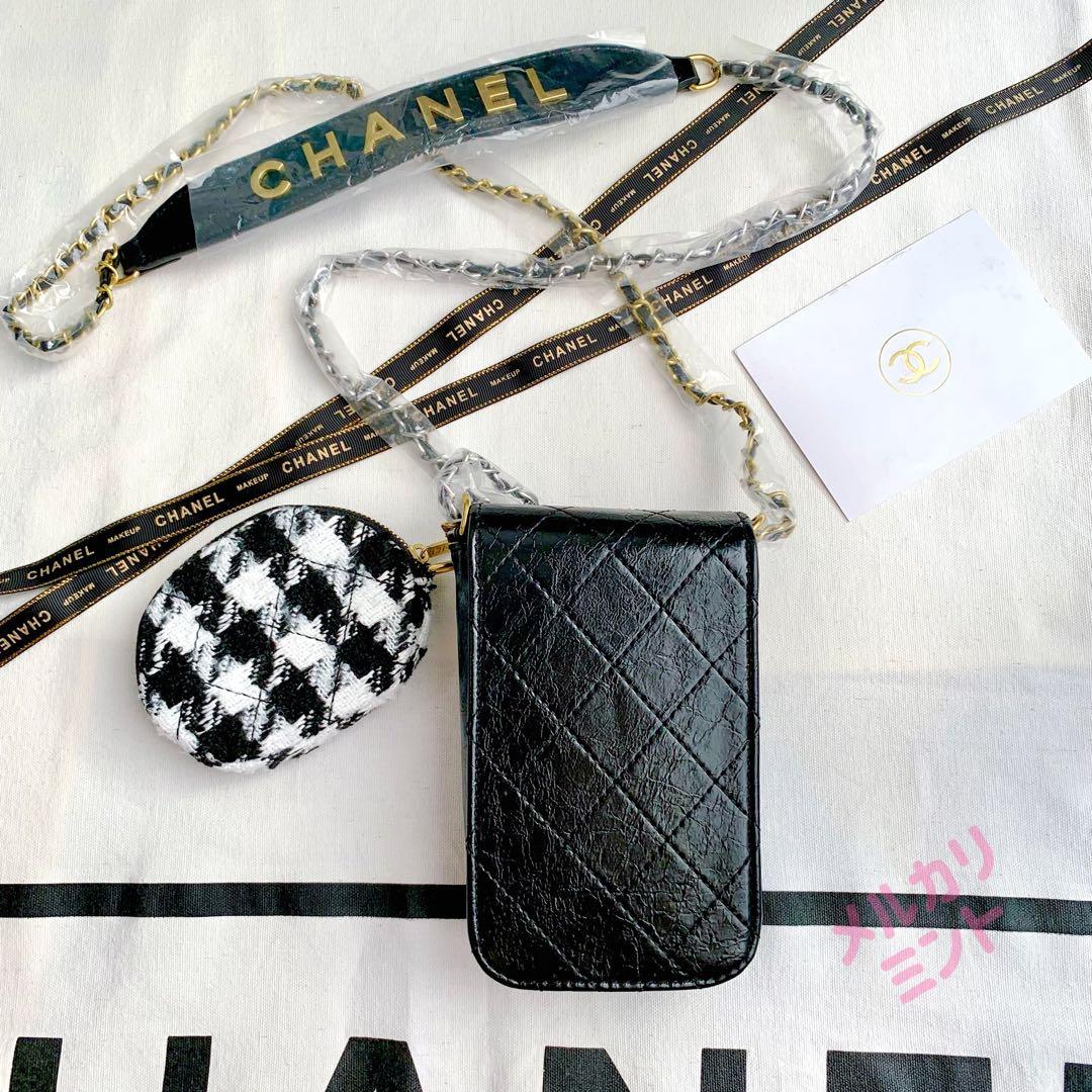 シャネルCHANELノベルティ スマホチェーンショルダーバッグポーチケース