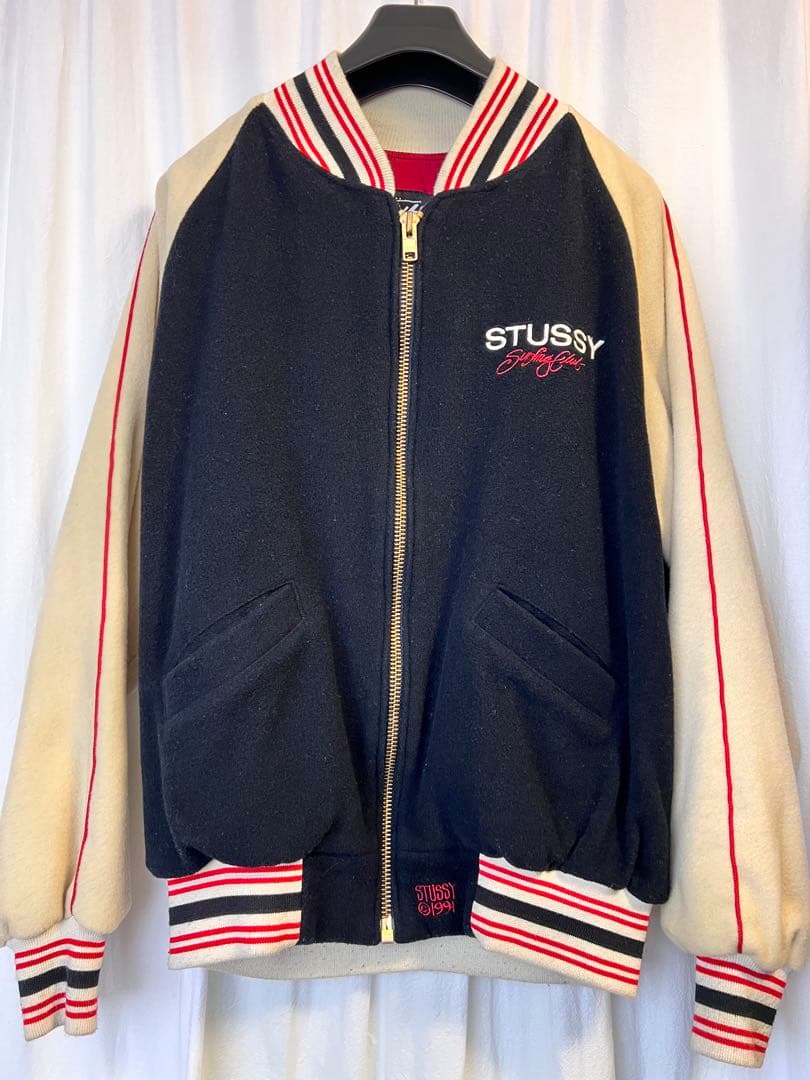 OLDステューシー　STUSSY　スタジャン　1991 サーフィンクラブ レア