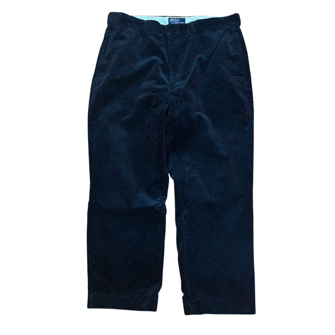 G*2様 希少　90s 00s 太畝　コーデュロイパンツ　ブラック　黒　ポロラル