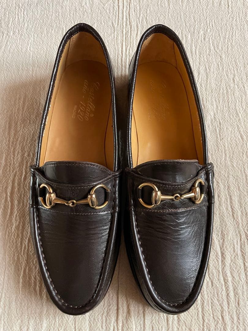 Castellano ダークブラウン ビットモカシンローファー41 25.5cm