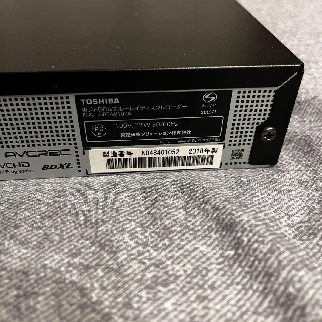 TOSHIBA 東芝 REGZA DBR-W1008 2018