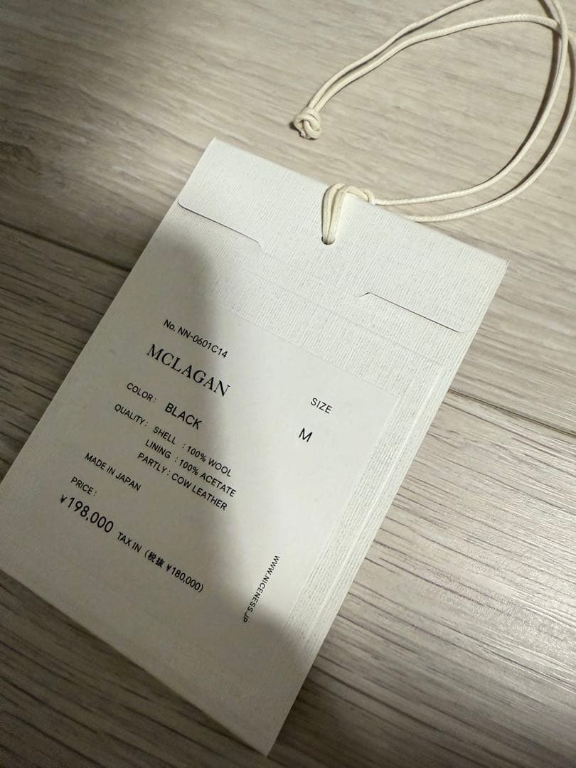 niceness MCLAGAN マクラガン コートM 24aw BLACK