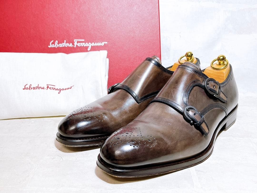定価20万円【極美品】サルヴァトーレフェラガモ TRAMEZZA 約27cm