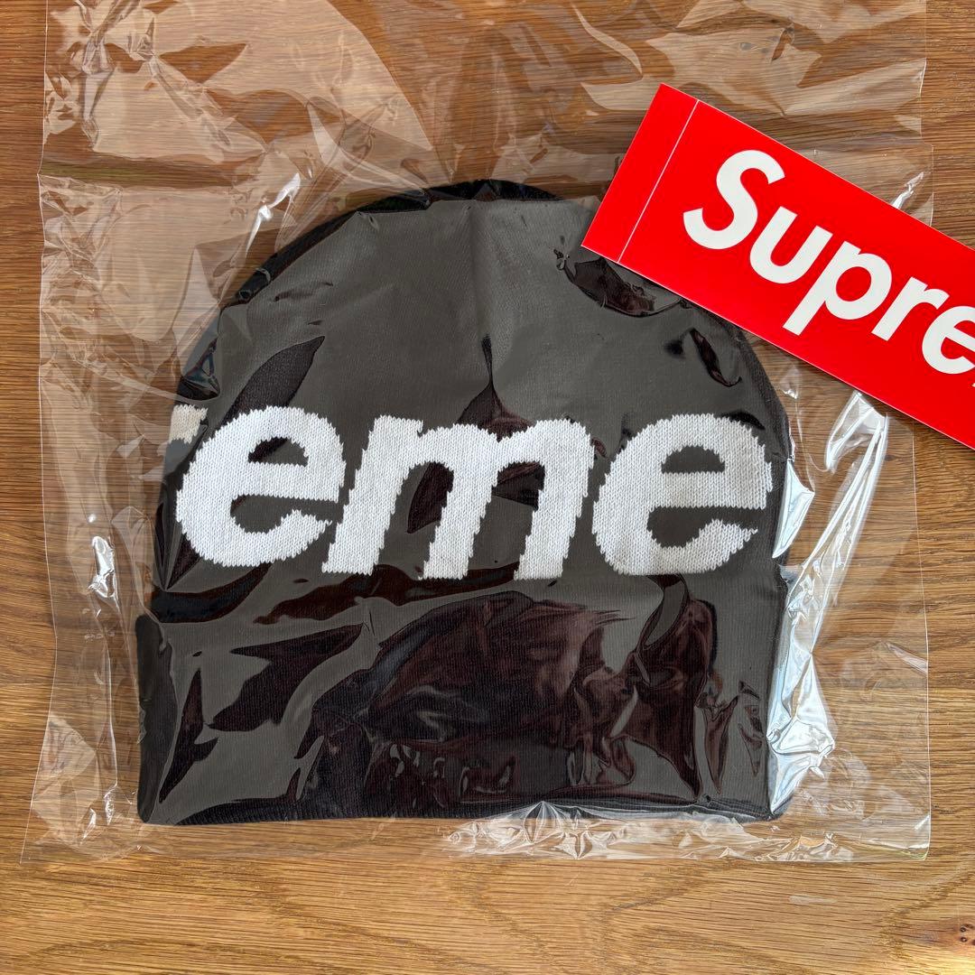 Supreme Big Logo Beanie Black ブラック 黒
