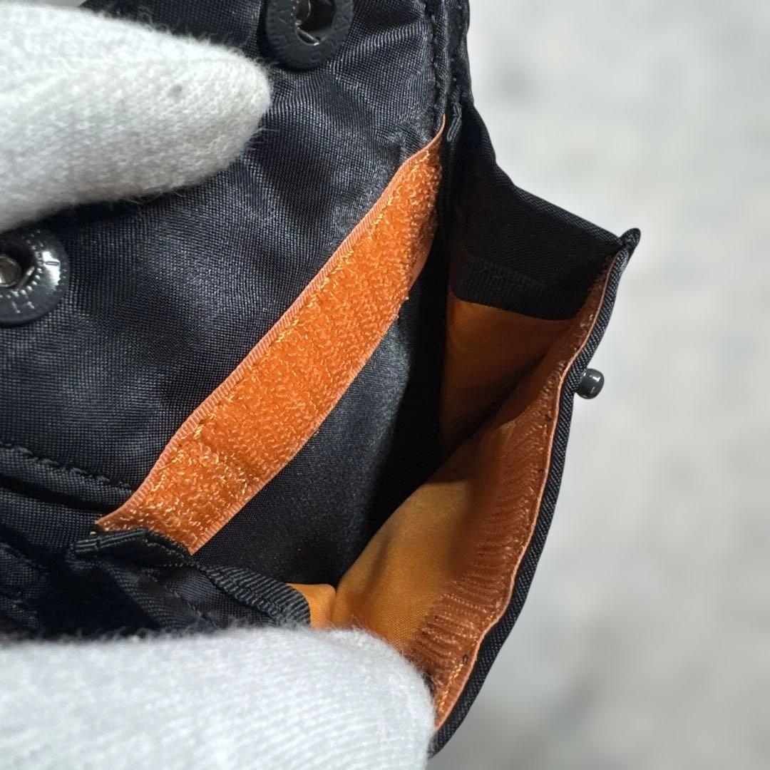 【ほぼ未使用】PORTER ポーター 二つ折り財布 ナイロン ブラック