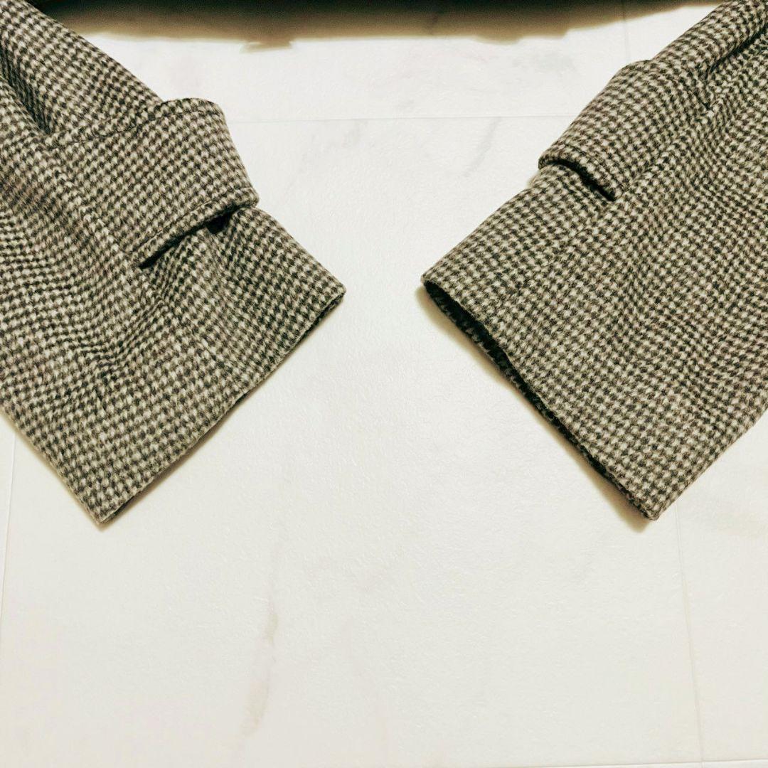 極美品✨パオローニ カシミヤ混 大きいサイズ チェックダブルチェスターコート