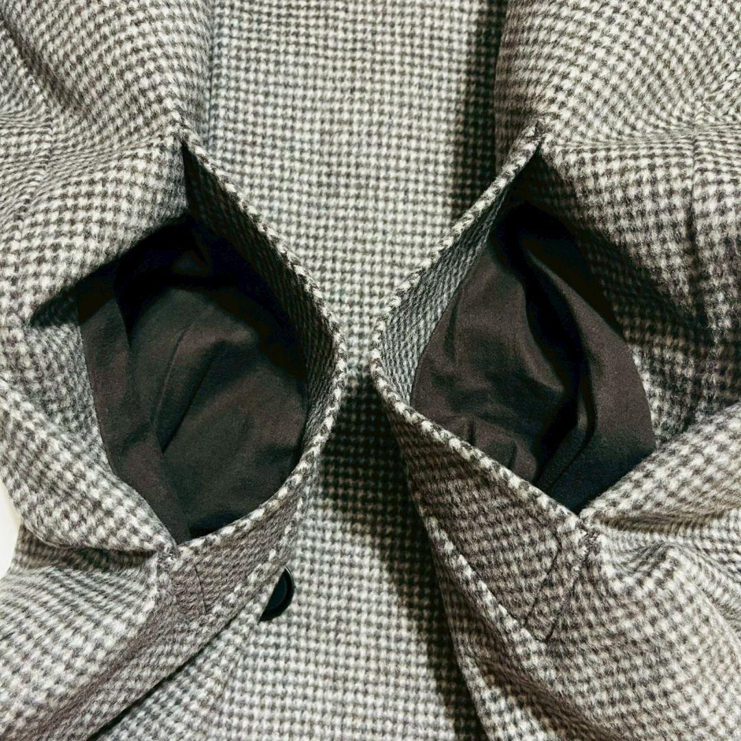 極美品✨パオローニ カシミヤ混 大きいサイズ チェックダブルチェスターコート