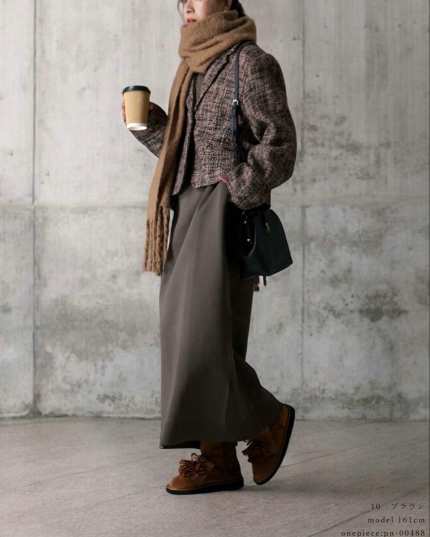 【極美品】アンティカantiqua クラシカル ツイードジャケット ショート丈