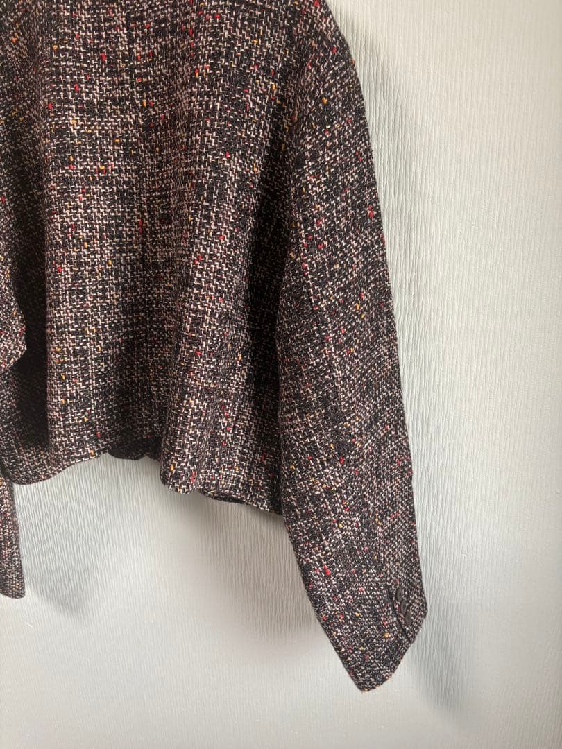 【極美品】アンティカantiqua クラシカル ツイードジャケット ショート丈