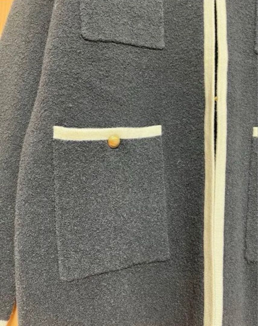 23区【杏さん着用】ミニブークレ ニットジャケット38