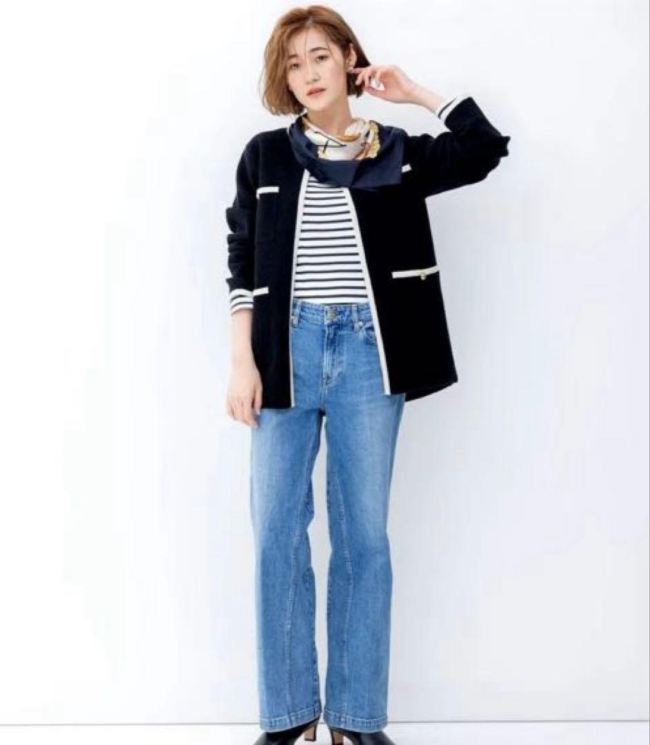 23区【杏さん着用】ミニブークレ ニットジャケット38