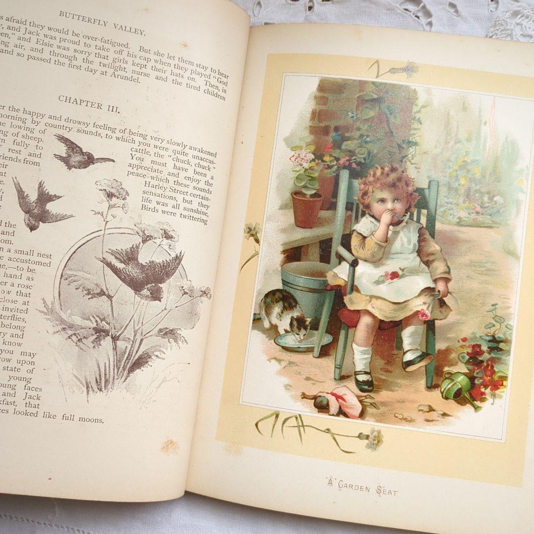 あき 超稀少1893アンティーク絵本 ヴィクトリアン 児童書 洋書古書