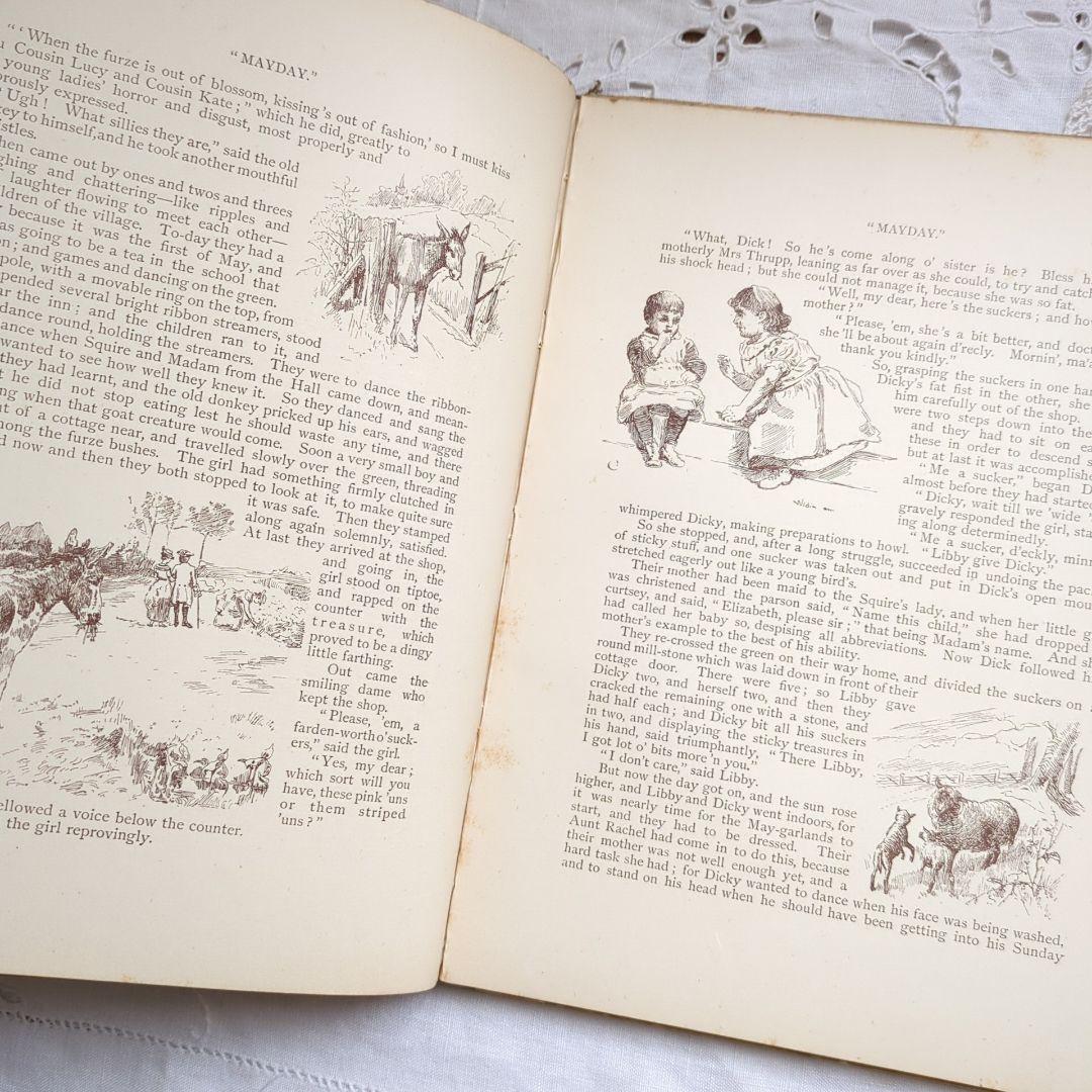 あき 超稀少1893アンティーク絵本 ヴィクトリアン 児童書 洋書古書