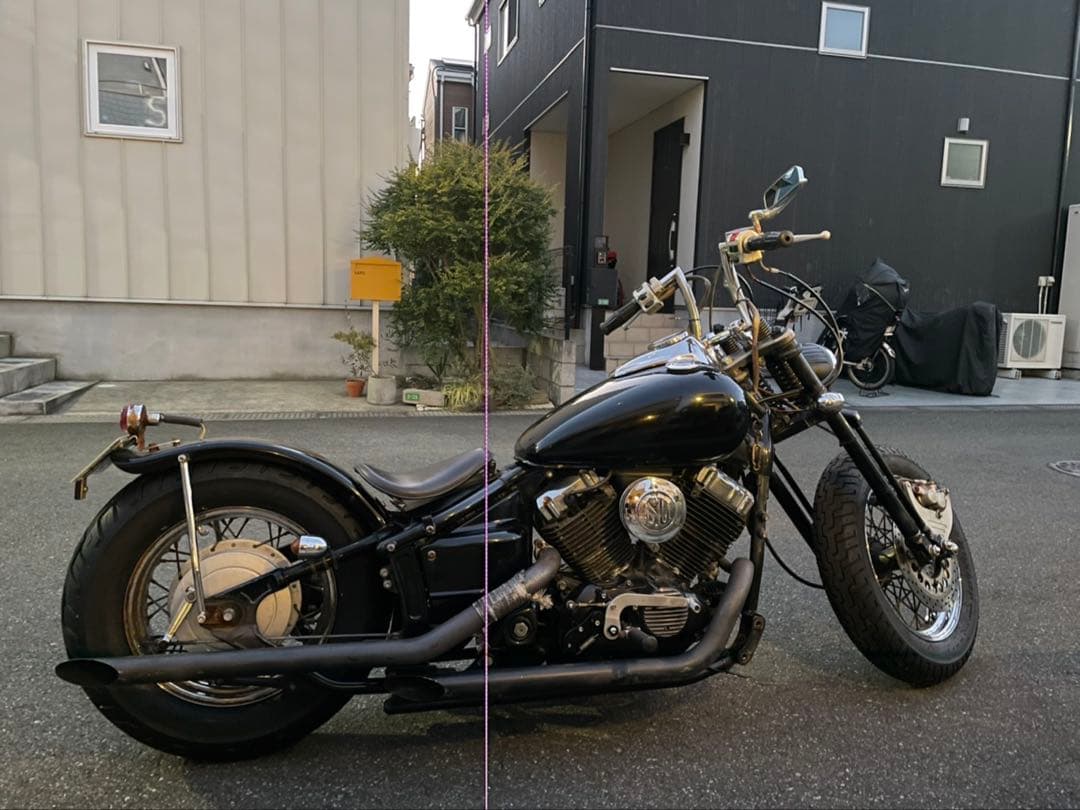 ドラッグスター400 車検対応スラッシュカットマフラー　約50φ