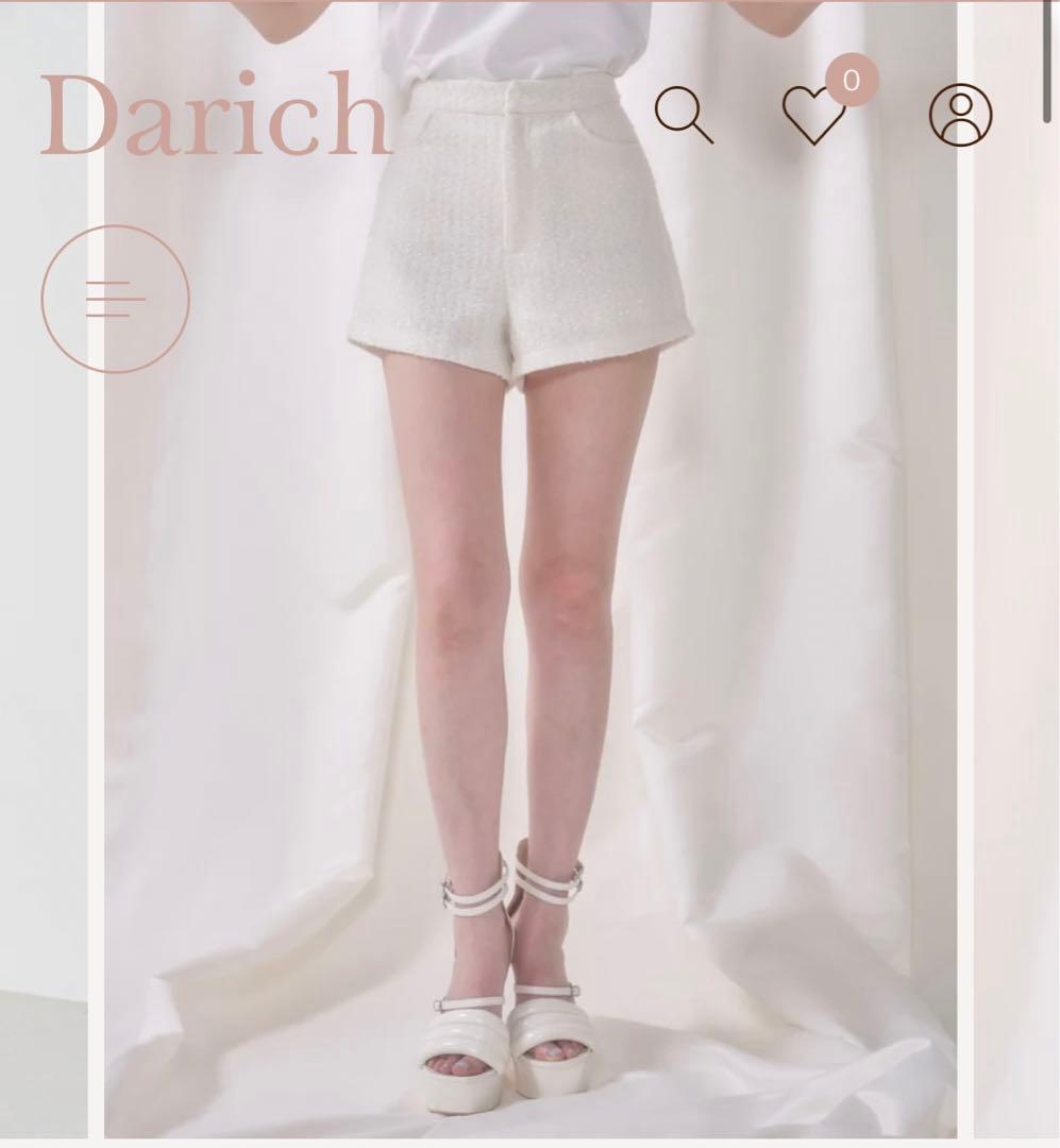 【もも】Darich サマーツイードコンパクトショートパンツ
