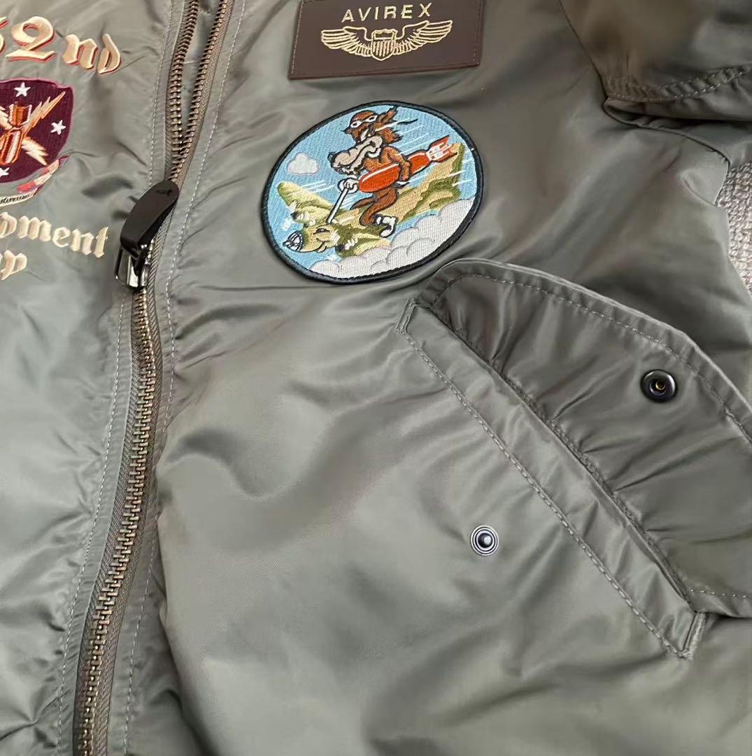 【WEB限定】AVIREX M MA-1フライトジャケット452nd刺繍鷹鷲鳥