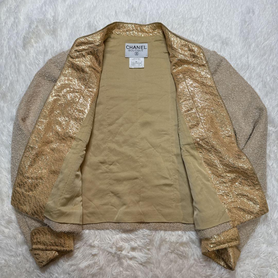 S*e様 CHANEL 96A ツイード ノーカラー ジャケット 44 2XL