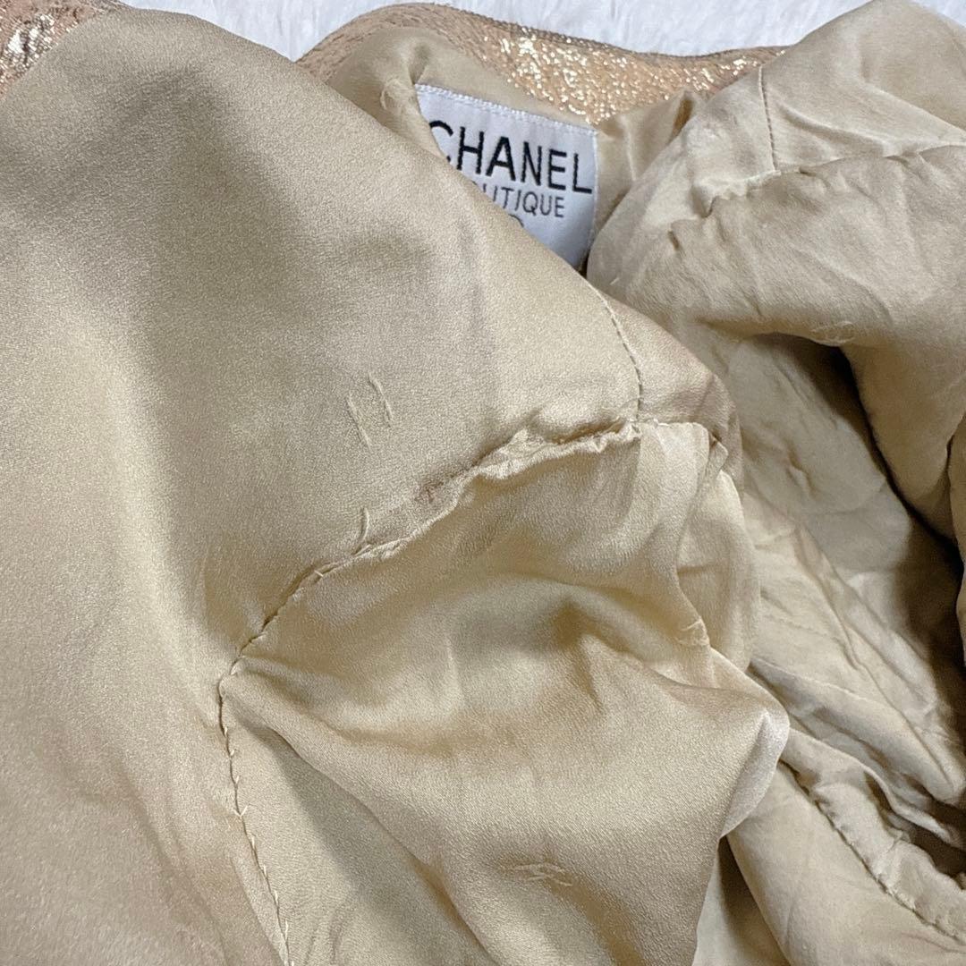 S*e様 CHANEL 96A ツイード ノーカラー ジャケット 44 2XL