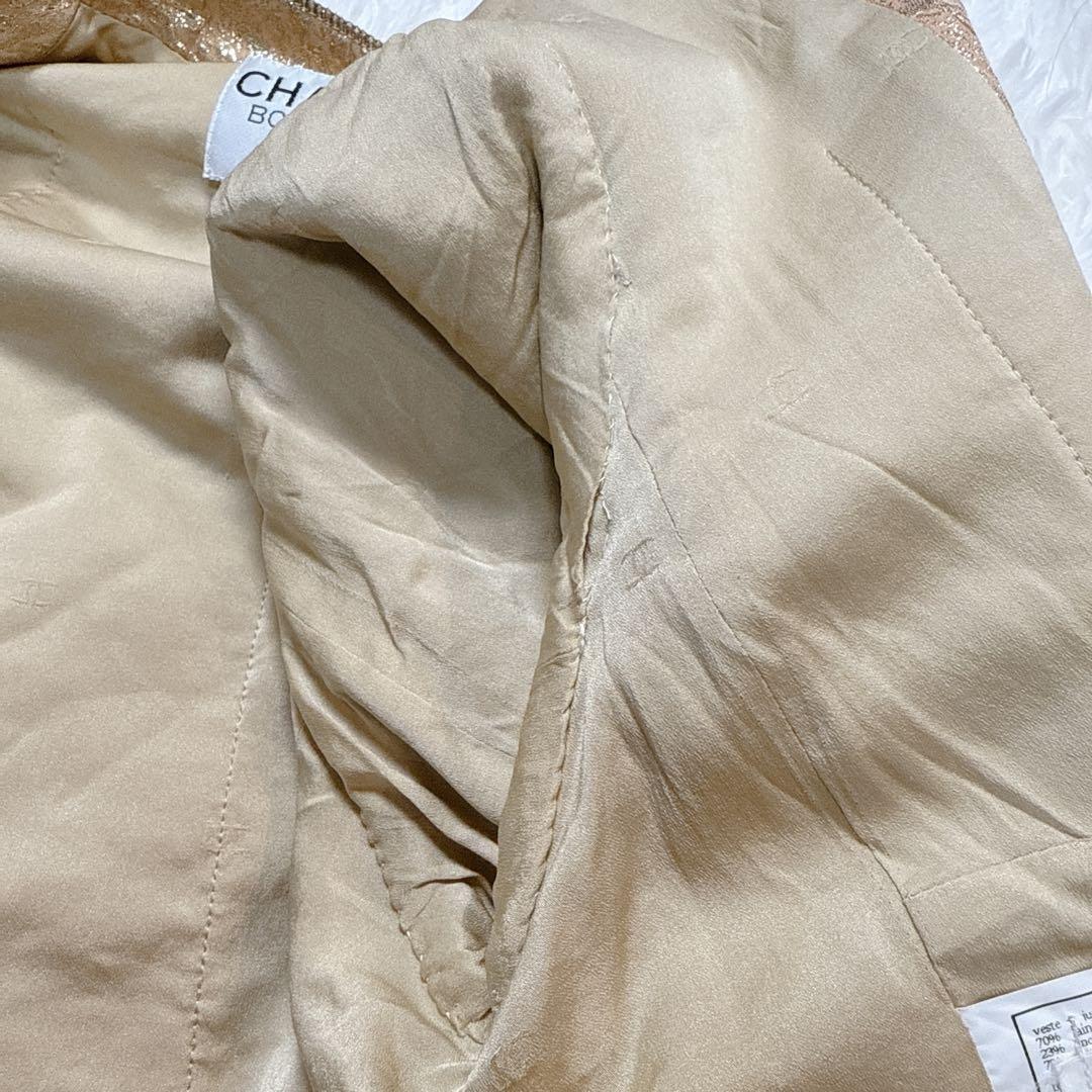 S*e様 CHANEL 96A ツイード ノーカラー ジャケット 44 2XL