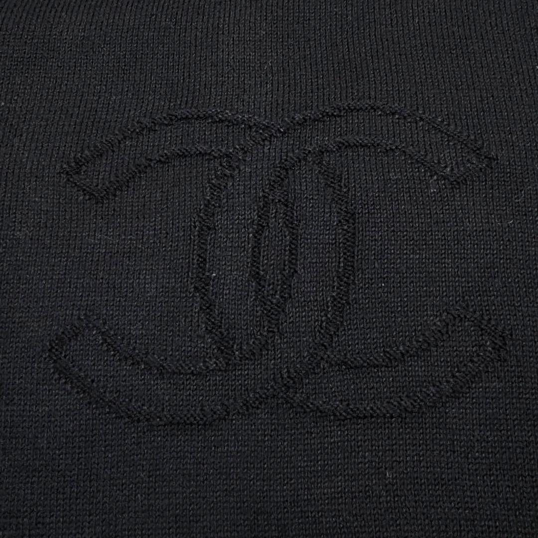 CHANEL★シャネル⬛︎コットンニット⬛︎ロンT⬛︎長袖⬛︎薄手⬛︎ココマーク⬛︎ブラック