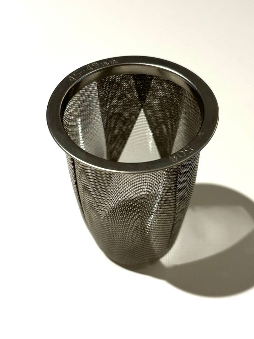 【南部鉄器】　急須　ホワイトゴールド　筒型刷毛目