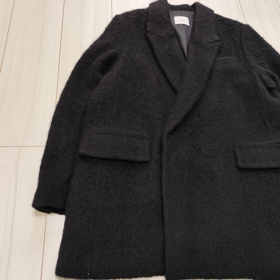 美品 MIESROHE シャギーダブルブレストジャケット ブラック サイズ1