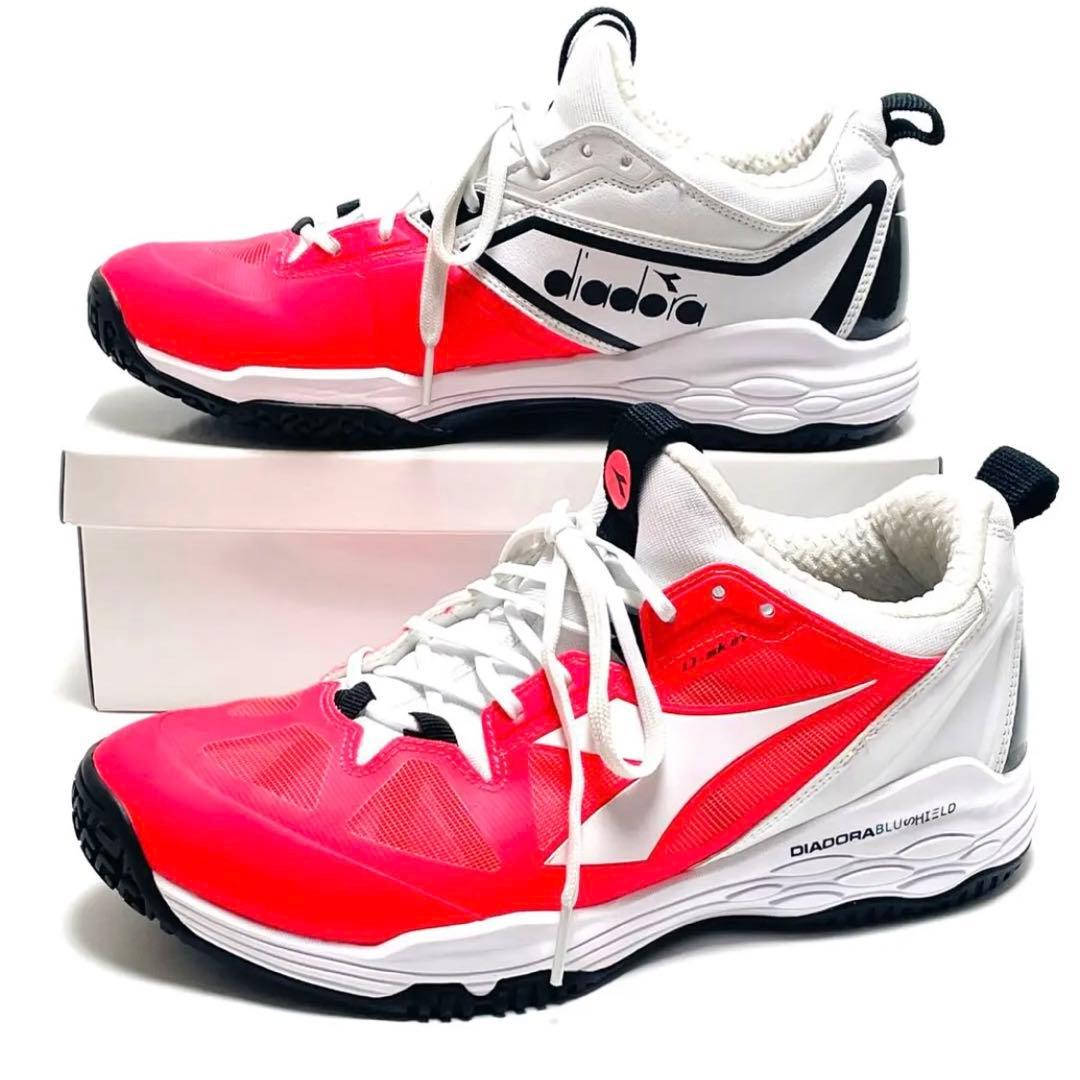 入手困難 ディアドラ スピード ブルーシールド フライ2 テニスシューズ 美品