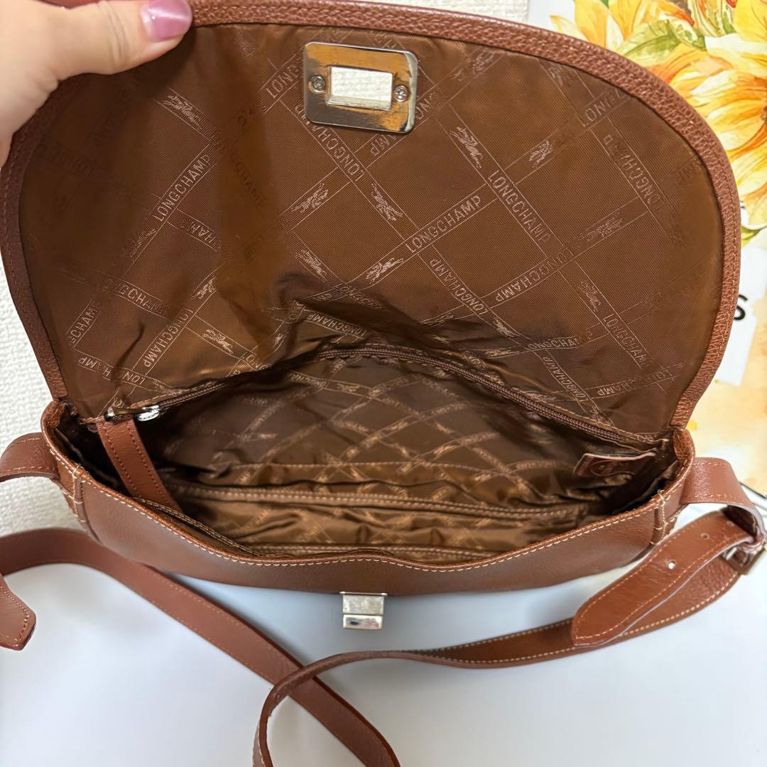 ☆美品☆ロンシャン　ショルダーバッグ　タンロック　ヴィンテージ　完売品