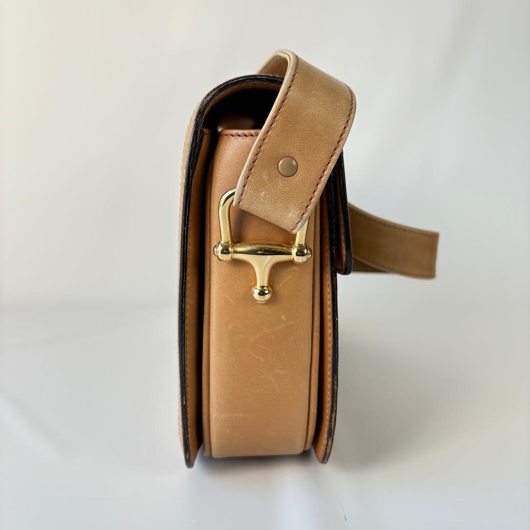 セリーヌ　Cマカダム ショルダーバッグ 馬車金具 ゴールド金具 ブラウン