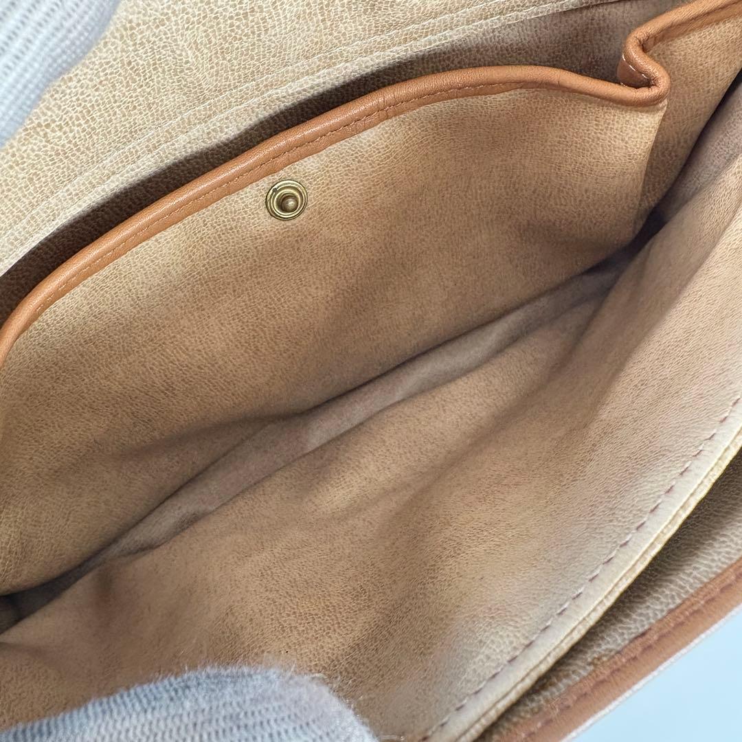 セリーヌ　Cマカダム ショルダーバッグ 馬車金具 ゴールド金具 ブラウン